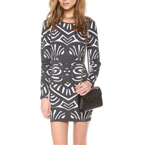 Parker Grey and White sweater dress